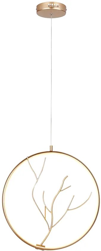 Złota lampa wisząca w stylu glamour - T011 - Voki