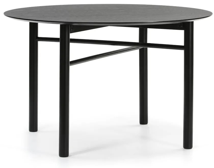Czarny okrągły stół Teulat Junco, ø 120 cm