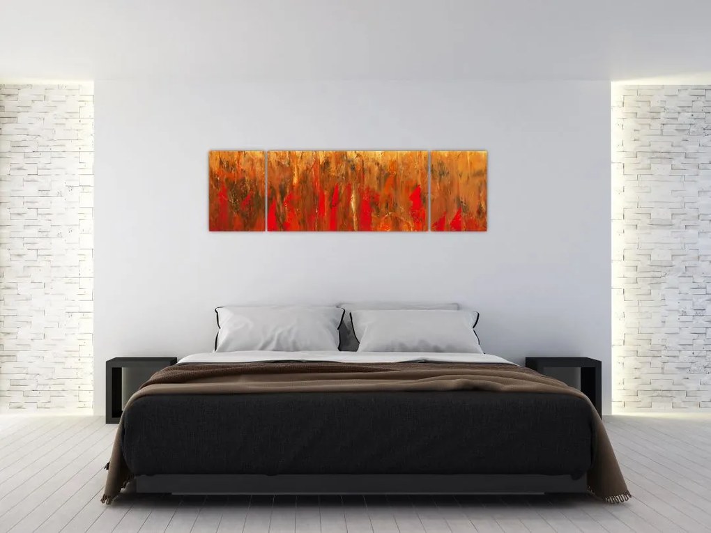 Obraz malowanej abstrakcji (170x50 cm)