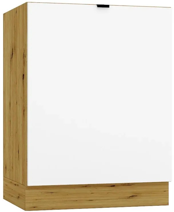 Szafka pod płytę grzewczą 60 cm biały + dąb artisan - Elandro 7X