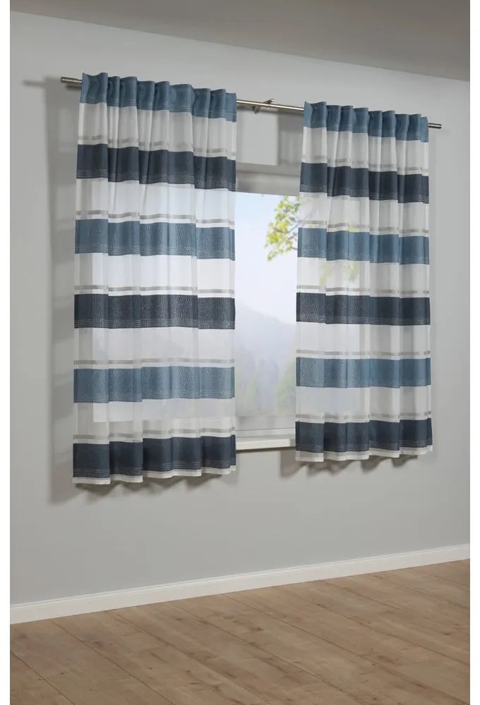 Niebieska firanka 175x140 cm Etamine – Gardinia