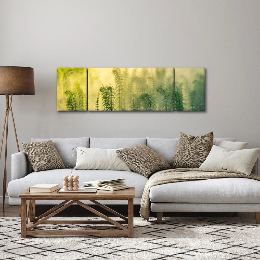 Obraz - Szczegół wiosennej mglistej przyrody (170x50 cm)