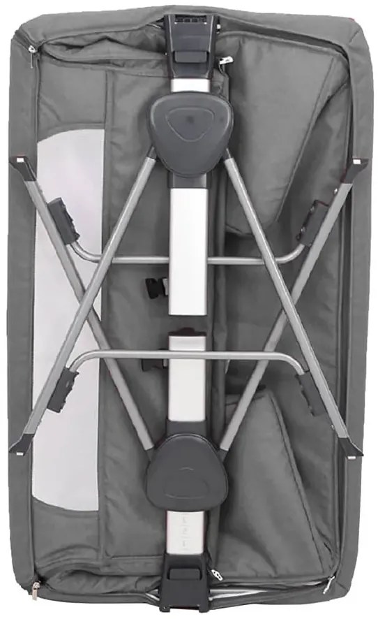 Przenośne ciemnoszare łóżeczko niemowlęce A3-N38