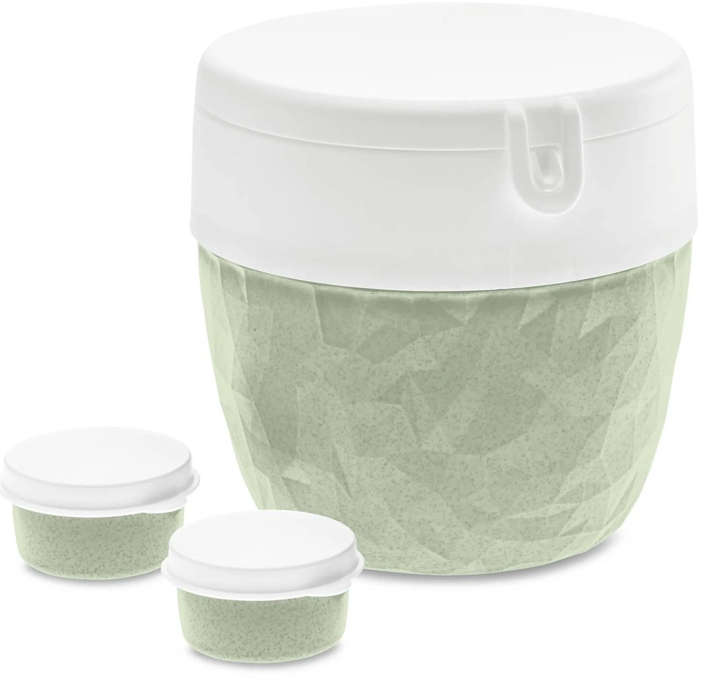 Śniadaniówka, pojemnik na sałatkę i sos BENTOBOX L, 3 elementy, KOZIOL
