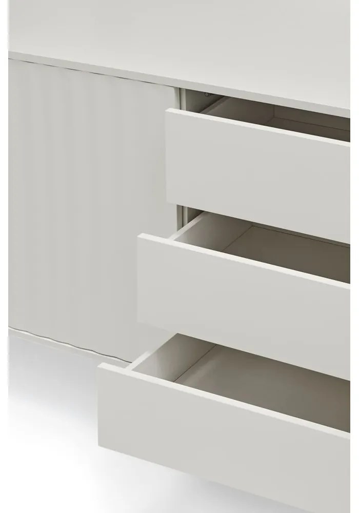 Biała niska komoda 211x80 cm Sierra – Teulat