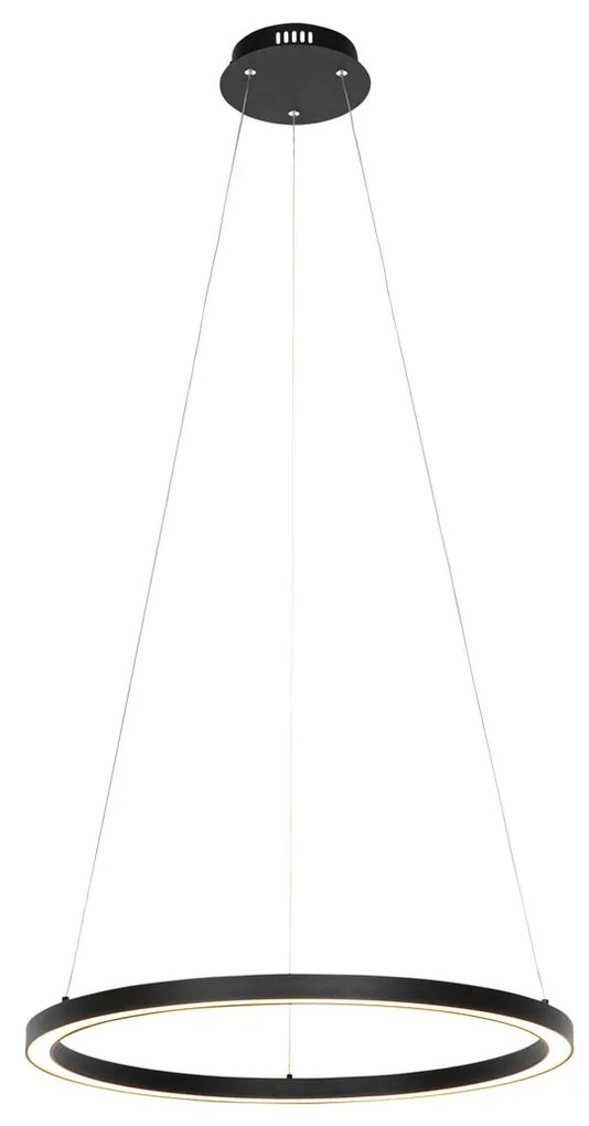 Inteligentna lampa wisząca czarna 60 cm w komplecie z LED i RGBW - GirelloDesignerski Oswietlenie wewnetrzne