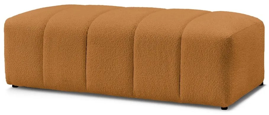 Musztardowy podnóżek z materiału bouclé Annecy – Bobochic Paris