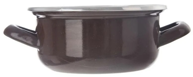 Orion Emaliowany rondel z rantem Brown, 1 l, 1 l