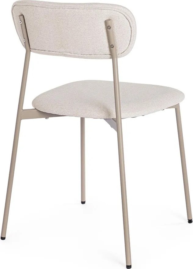 Szarobrązowe tapicerowane krzesło Inka – Yes Everyday