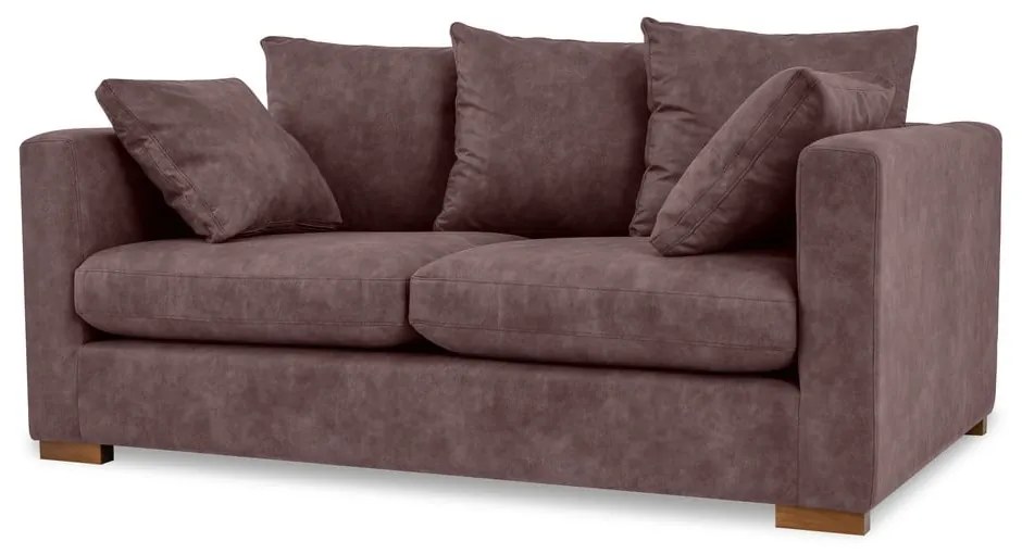 Ciemnobrązowa sofa z imitacji skóry 175 cm Hamburg – Scandic