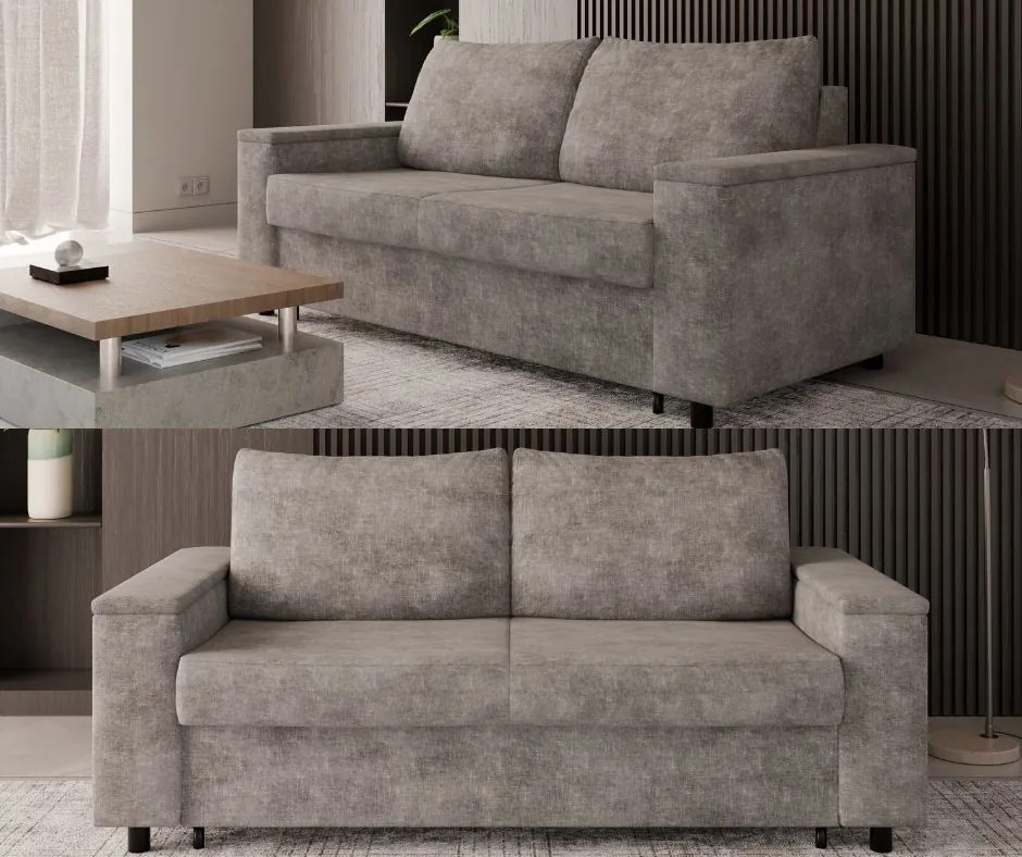 Sofa z funkcją spania Carmen, z materacem i stelażem włoskim