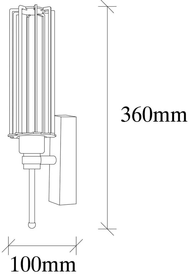 Kinkiet w czarno-złotym kolorze ø 8 cm Fellini – Opviq lights