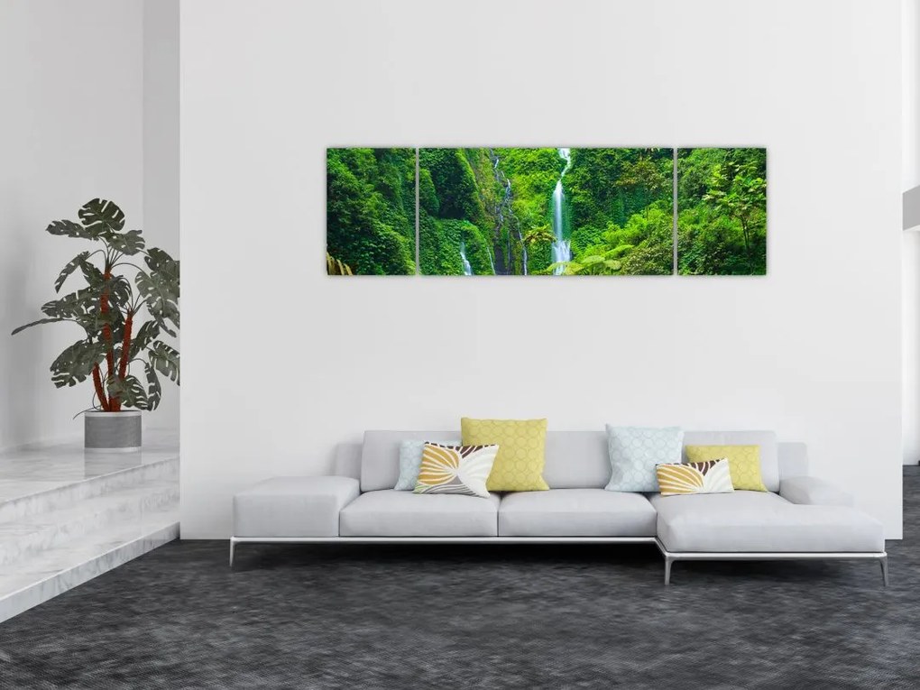 Obraz - Wodospady Madakaripura, Jawa Wschodnia, Indonezja (170x50 cm)