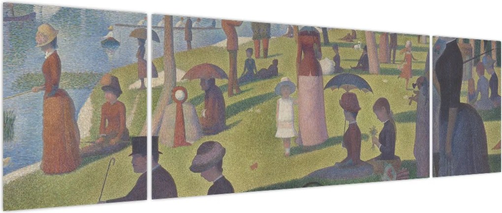 Obraz - Georges Seurat, A Sunday on La Grande Jatte, reprodukcje (170x50 cm)