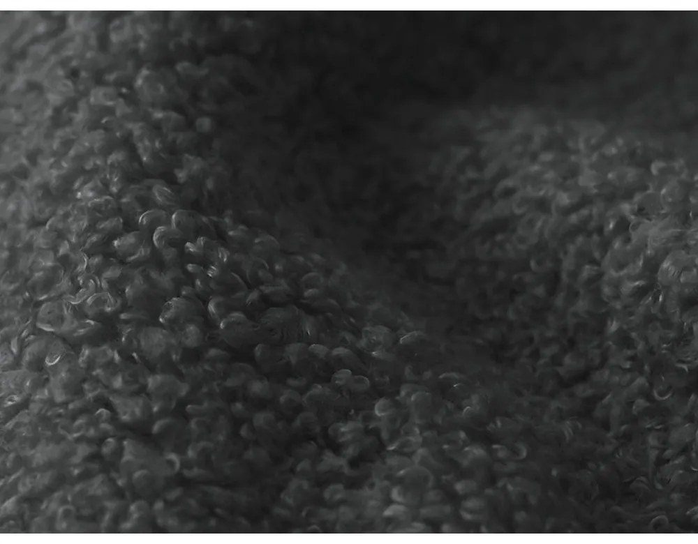 Ciemnoszara rozkładana sofa z materiału bouclé 255 cm Milu – Makamii