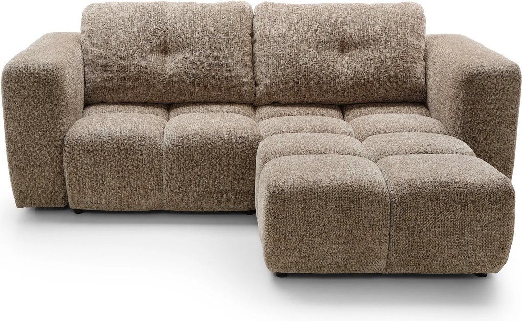 Masseno Narożnik ARTE z funkcją spania i pojemnikiem na pościel Narozniki L, Rozkładana sofa - Brązowy, BELLO 10