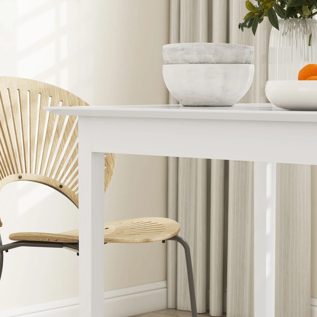 HOMCOM Stół kuchenny kwadratowy nowoczesny biały 75x75x76 cm do jadalni i kuchni | Aosom PL