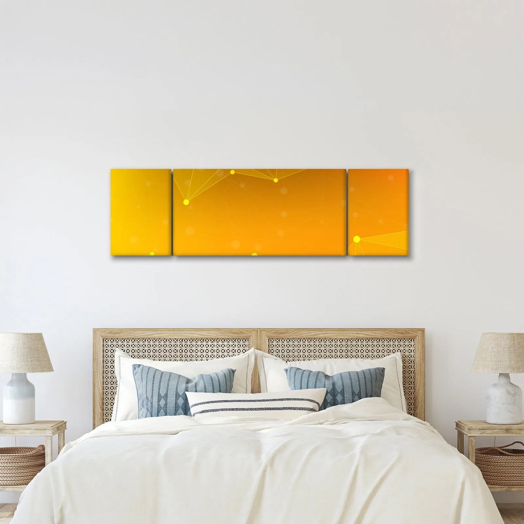 Abstrakcyjny żółty obraz (170x50 cm)