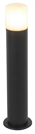 Zewnetrzna Lampa zewnętrzna czarna z opalem białym kloszem 50 cm - Odense Nowoczesny Oswietlenie zewnetrzne