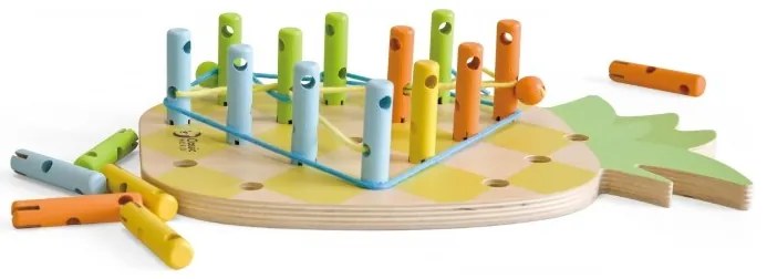 Classic world wooden threader pineapple pegs 21 pcs.