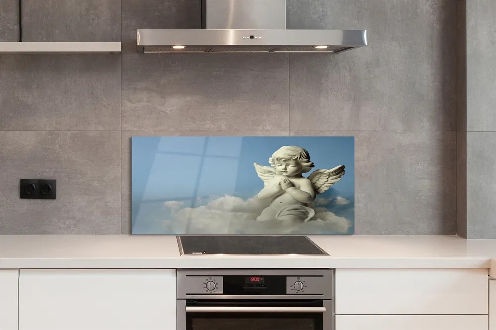 Szklany Panel Niebiański Anioł wśród Chmur