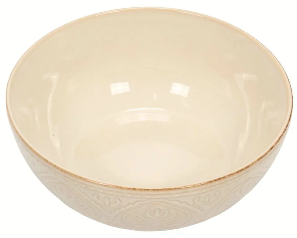 Ceramiczna miska ze żłobionym wzorem, 1900 ml