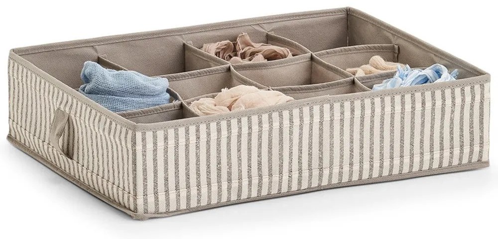 Materiałowy organizer z 12 przegródkami do szuflady, STRIPES