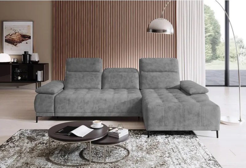 Narożnik FOCUS S z elektryczną regulacją siedziska w tkaninie Promocyjnej SALVADOR 14 WERSAL