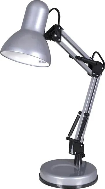 Srebrna biurowa lampa na biurko S6-D88