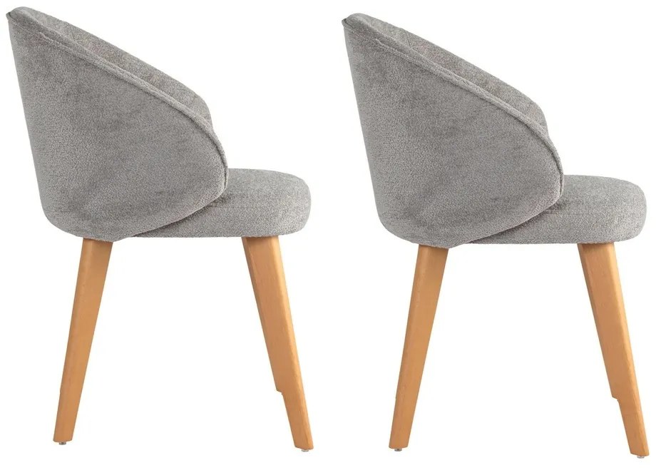 Zestaw krzeseł do jadalni Bentley Grey and Light Oak, 2 szt.