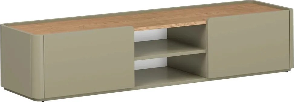 Szafka RTV Elivo 170 cm z szufladą - eukaliptus / dąb baltic dune