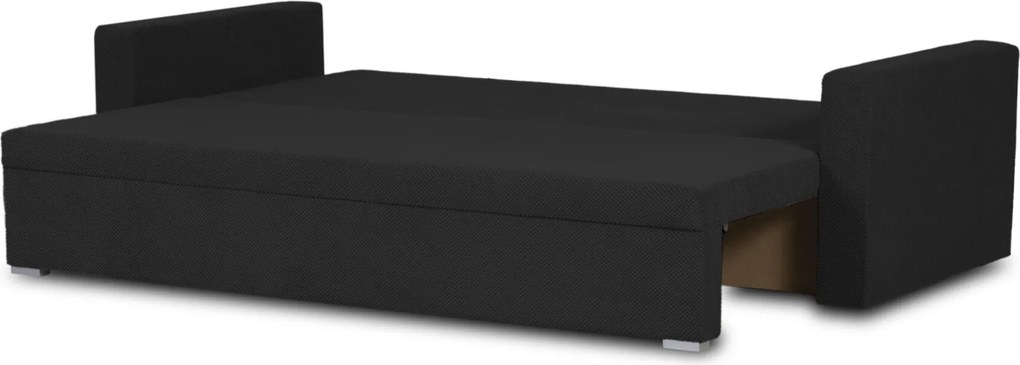 MEGA OKAZJA Sofa kanapa 3 os z funkcją spania DIZY Czarna Tkanina DOT100 Czarny
