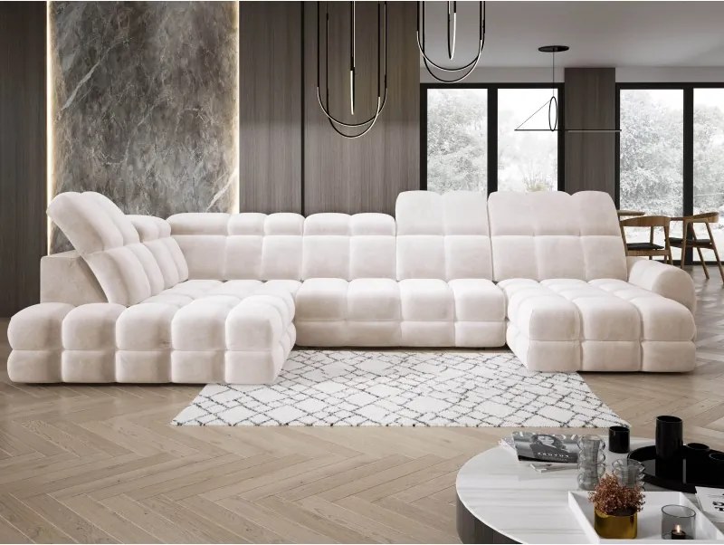 Narożnik TOLLO XL Lewostronny Elektryczna regulacja Tkanina SALVADOR 01 WERSAL