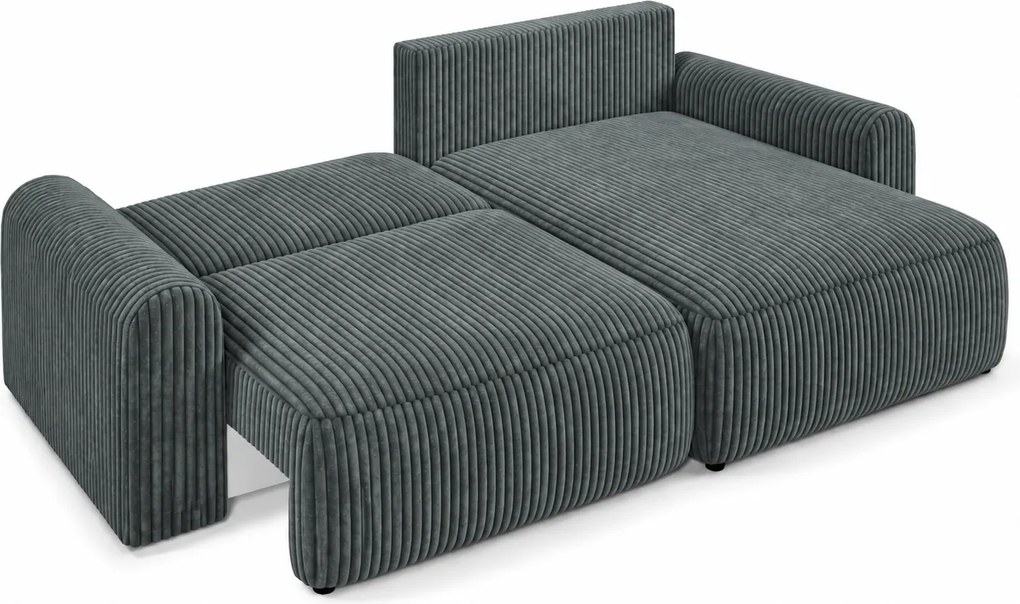 Rozkładana dwustronna sofa narożna do L NORDEN TILIA 250x140 cm, szaroniebieska