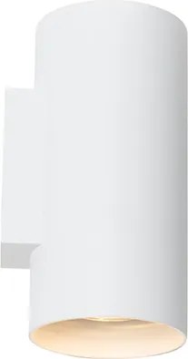 Designerska lampa ścienna biała okrągła - Sab