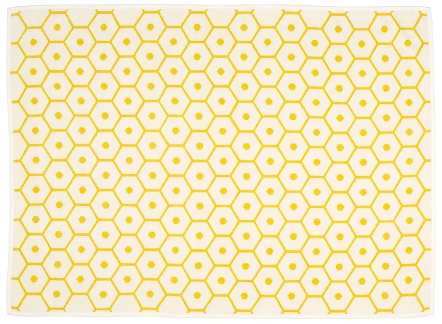 Żółty koc z mieszanki wełny 140x180 cm Honey Lemon – Pappelina