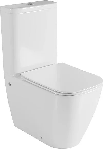 Kompletna Miska WC Whirlflush Przyścienna | Ultracienka Deska Soft Close z Systemem Szybkiego Wypinania | Biały Połysk