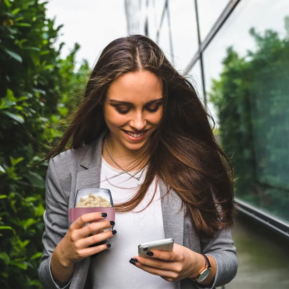 Westmark Dwuczęściowy pojemnik na przekąski MAXI, 700 ml, różowy, L