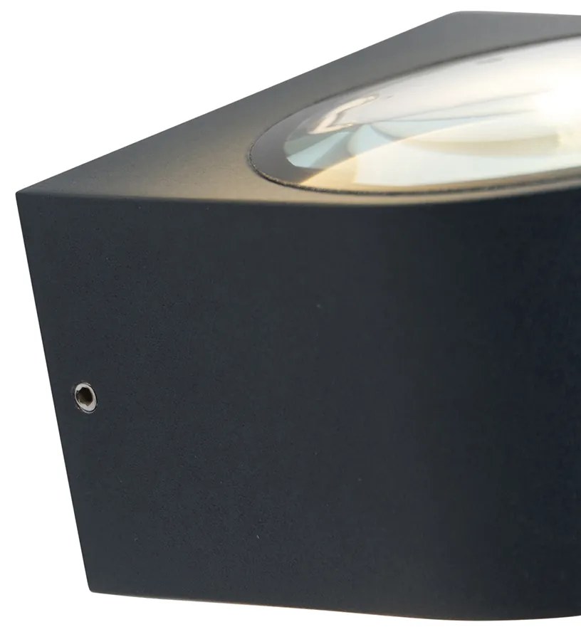 Zewnetrzna Nowoczesna lampa ścienna zewnętrzna czarna z diodami LED, 2-punktowa, IP54 - Carla Nowoczesny Oswietlenie zewnetrzne