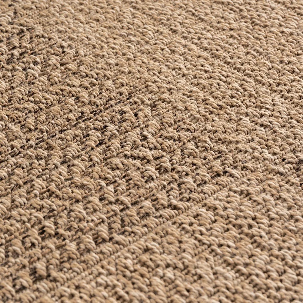 Brązowy okrągły dywan odpowiedni na zewnątrz ø 80 cm Timber 1405 – Ayyildiz Carpets