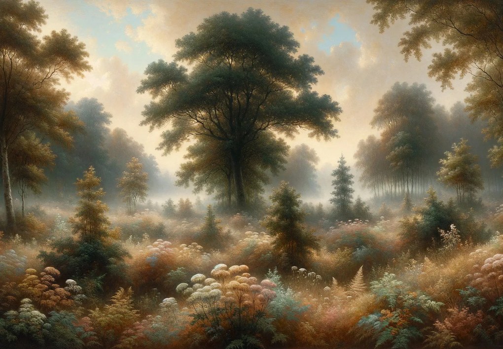 Fototapeta - Zarośnięta polana (196x136 cm)