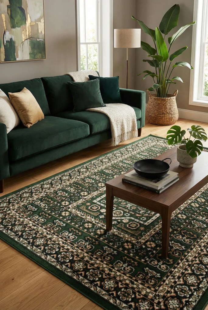 Zielony dywan vintage M6-H97