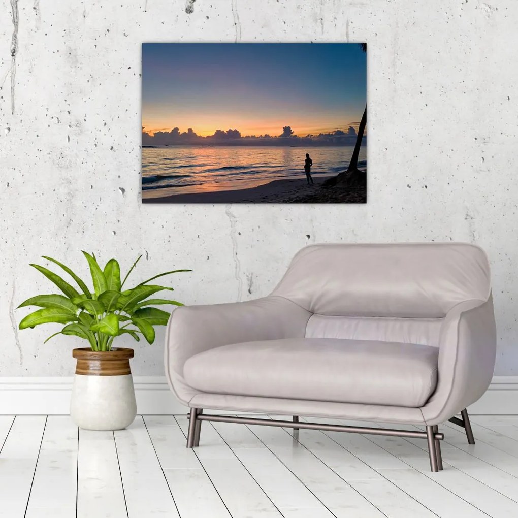 Obraz kobiety na plaży (70x50 cm)