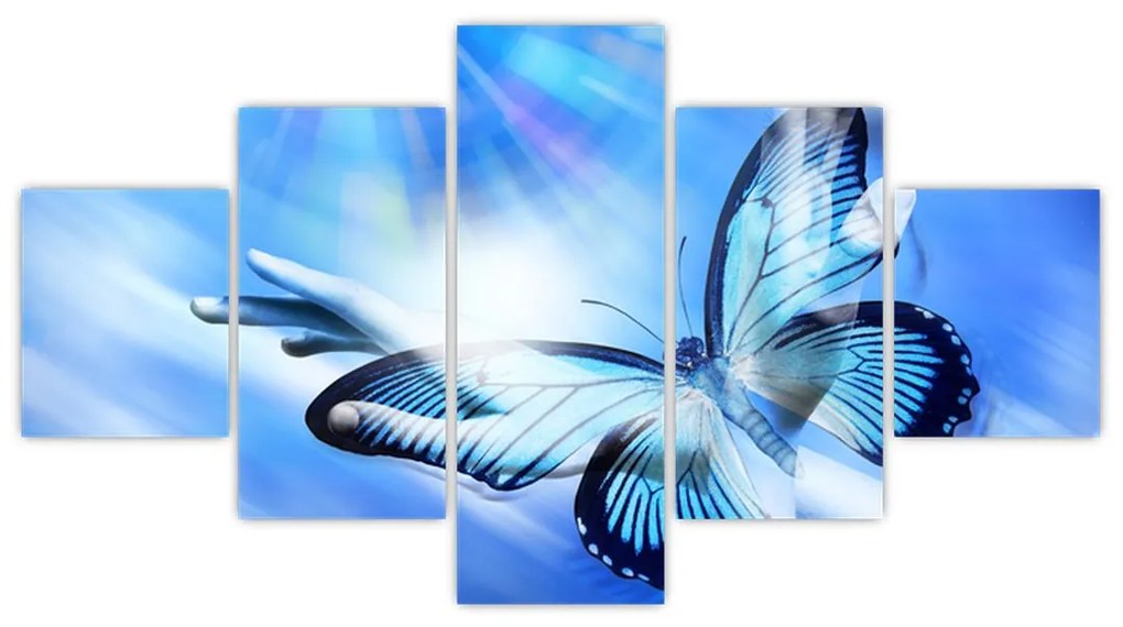 Obraz - Motyl, symbol nadziei (125x70 cm)