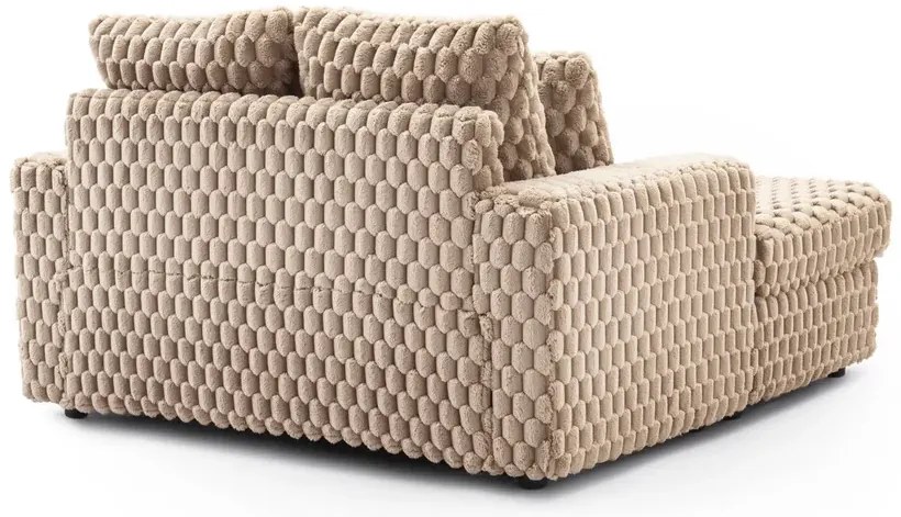 Nowoczesny brązowy fotel pluszowy R6-P95