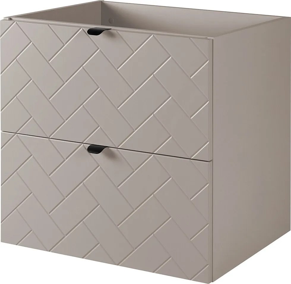 Meble łazienkowe, Kaszmir, 60 x 57 x 46 cm, czarne uchwyty