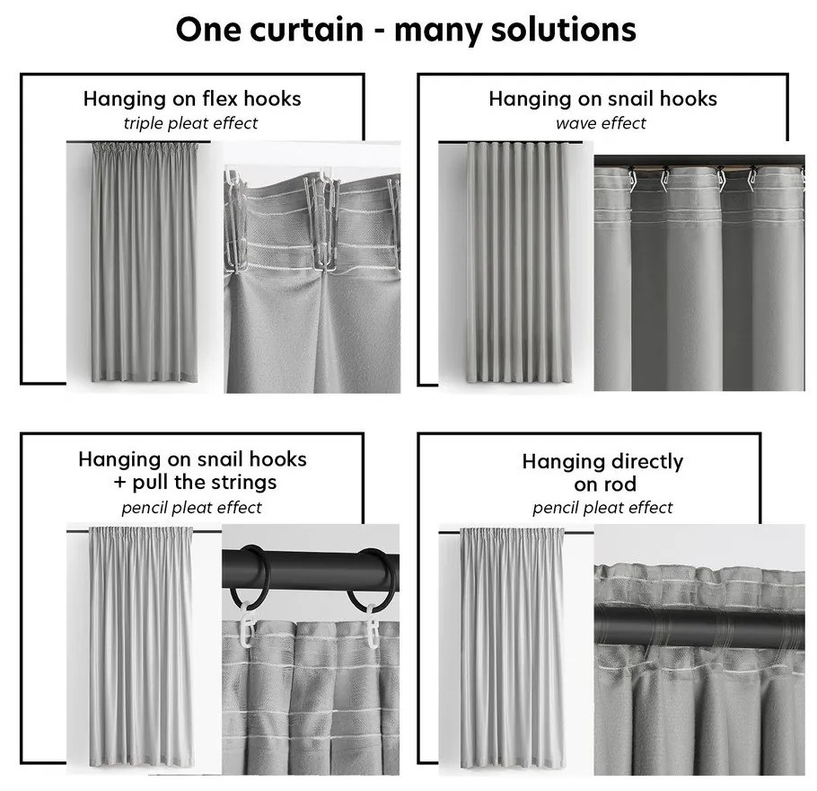 Szara aksamitna zasłona częściowo zaciemniająca (dimout) 140x175 cm Velto – Filumi
