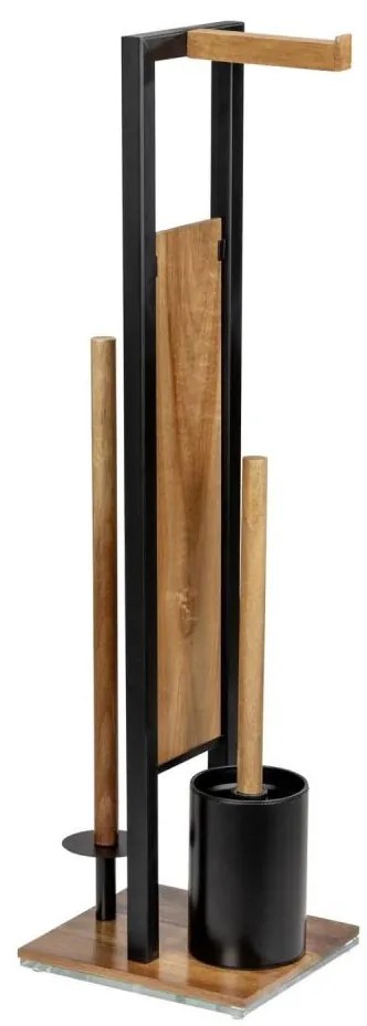 WENKO 25784100 - Zestaw WC RIVALTA 18x70 cm brązowy/czarny