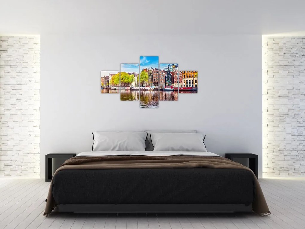 Obraz - Tańczące domy, Amsterdam (125x70 cm)