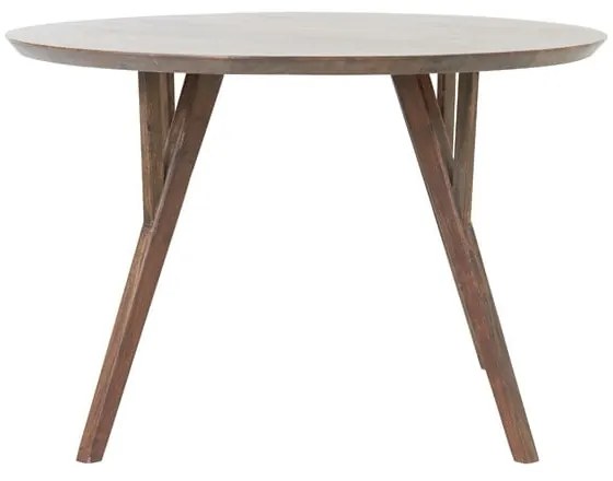 Brązowy okrągły stół z blatem z drewna akacjowego ø 140 cm Quenza – Light & Living